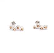 Champagne CZ Bubble earrings in Sterling Silver 34099 image