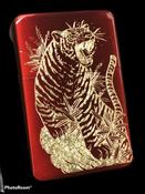 Japanese Tiger Lighter, Polished Red finish image