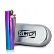 Rainbow Icy Metal Clipper Lighter In Gift Tin image