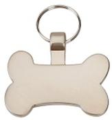Bone shape Pet Tag Chrome 35mm wide FREE ENGRAVING image