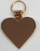Heart shape Pet Tag Brass 35mm wide FREE ENGRAVING image