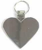 Heart shape Pet Tag Chrome 35mm wide FREE ENGRAVING image