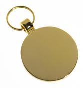 Round disk Pet Tag Brass 35mm wide FREE ENGRAVING image