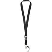 Black Nylon Lanyard with detachable clip image