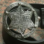 Sheriff Badge Buckle with belt image