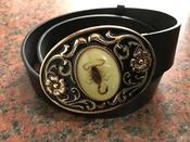 Ornate Encased Scorpion buckle with belt image