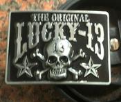 Lucky 13 Original Logo Buckle with belt image