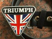 Triumph UK flag logo buckle with belt image