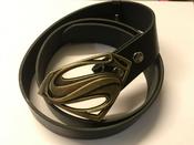 Superman - Man of Steel Logo Brass Buckle with belt image