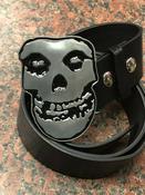 Misfits Skull Logo Buckle with belt image
