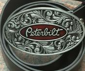 Peterbilt Trucks Floral Logo buckle with belt image