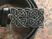 CELTIC KNOT buckle with belt Silver colour metal design image