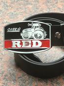 CASE RED Agriculture buckle with belt tractors farming image