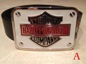 Harley Davidson Motorcycles  Logo Buckle with belt white image