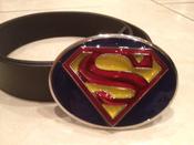 Superman Classic blue Logo Buckle with belt oval image