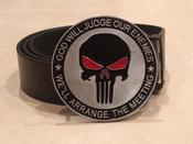 Punisher round Logo buckle with belt frank castle marvel image