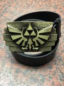 ZELDA Buckle with belt gold gamer Hyrule Crest Legend of image