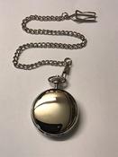 Chrome Wind-Up Pocket Watch with Visible Gears. Battery Free, Gift Box, Steampunk Design. image