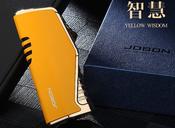 YELLOW Jet 3 Flame Metal JOBON Lighter In Gift Box NEW image