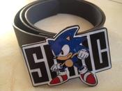 SONIC The Hedgehog logo Buckle with belt Sega image