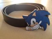 SONIC The Hedgehog logo Buckle with belt Sega face image