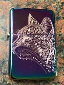 Cat Mandala Lighter, Rainbow Spectrum Finish image