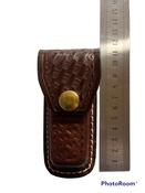 Small Brown Leather POUCH / SHEATH suitable for Swiss Army Knife image