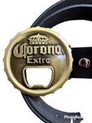 CORONA EXTRA  Buckle with Belt bottle cap opener gold beer image