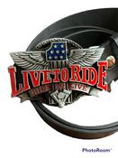 LIVE to RIDE Belt Buckle with belt motorcycles biker