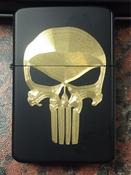 PUNISHER Skull logo Lighter, Matte Black Finish image