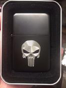PUNISHER Skull large logo Lighter, Matte Black Finish image