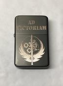Fallout BROTHERHOOD OF STEEL Ad Victoriam Lighter, Gunmetal Grey Finish image