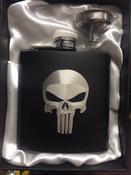 6oz Shiny Black Hip Flask with Gift Box and Funnel image