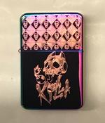 Jojo’s Bizarre Adventure Kira Pattern KILLER QUEEN Skull Lighter, Polished Rainbow Finish image