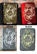 Yakuza / Like A Dragon - Goro Majima Tattoo Lighter, Red/Black/Gold/Chrome Colours