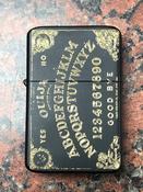 Ouija Board Lighter, Matte Black/Antique Brass Finish
