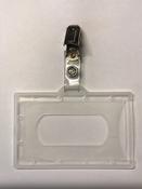 Clear Plastic ID Holder With Clip For Lanyards image