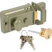 YALE Traditional Night latch Door Lock 77 with Brass Rim Cylinder image