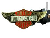 Harley Davidson Motorcycles  Logo Buckle with belt gold wing image