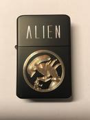 ALIEN Xenomorph Silhouette Lighter, Matte Black Finish aliens movie image