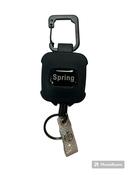 Heavy Duty Retractable Key Chain with Steel Wire Rope Recoil and pocket clip + ring image