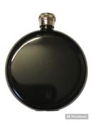 5oz Round Polished Black Hip Flask