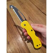 MAC 697 SOS 2 Yellow Black Belt/Rope Cutter Blade - Boat Rescue Knife Locking With Hook And Shackler image