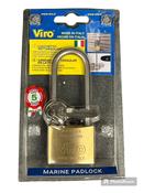 VIRO 40mm Marine Long Shackle Padlock Rust Proof Stainless Steel image