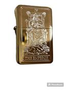 THE EMPEROR tarot card design Lighter Polished Gold Finish image
