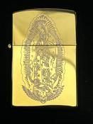Mary Our Lady of Guadalupe Lighter, Polished Gold Finish image
