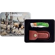 REMINGTON - ROCKY MOUNTAIN ELK Limited Edition Folding Knife +Gift Tin image