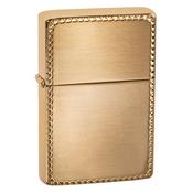 TASMAN Rippled Edges Gold Lighter in Gift Box Brass Collection Premium
