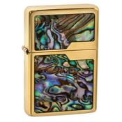 TASMAN Mother of Pearl Inlay Lighter in Gift Box Brass Collection Premium image
