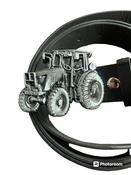 Tractor buckle with belt Farm machinery silver/black farmer gift image